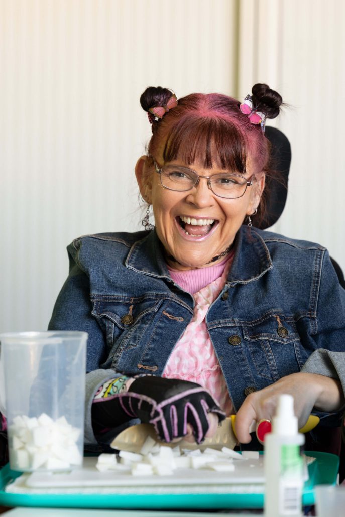 Margie smiling infectiously