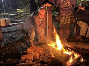 Deafblind camp - bonfire