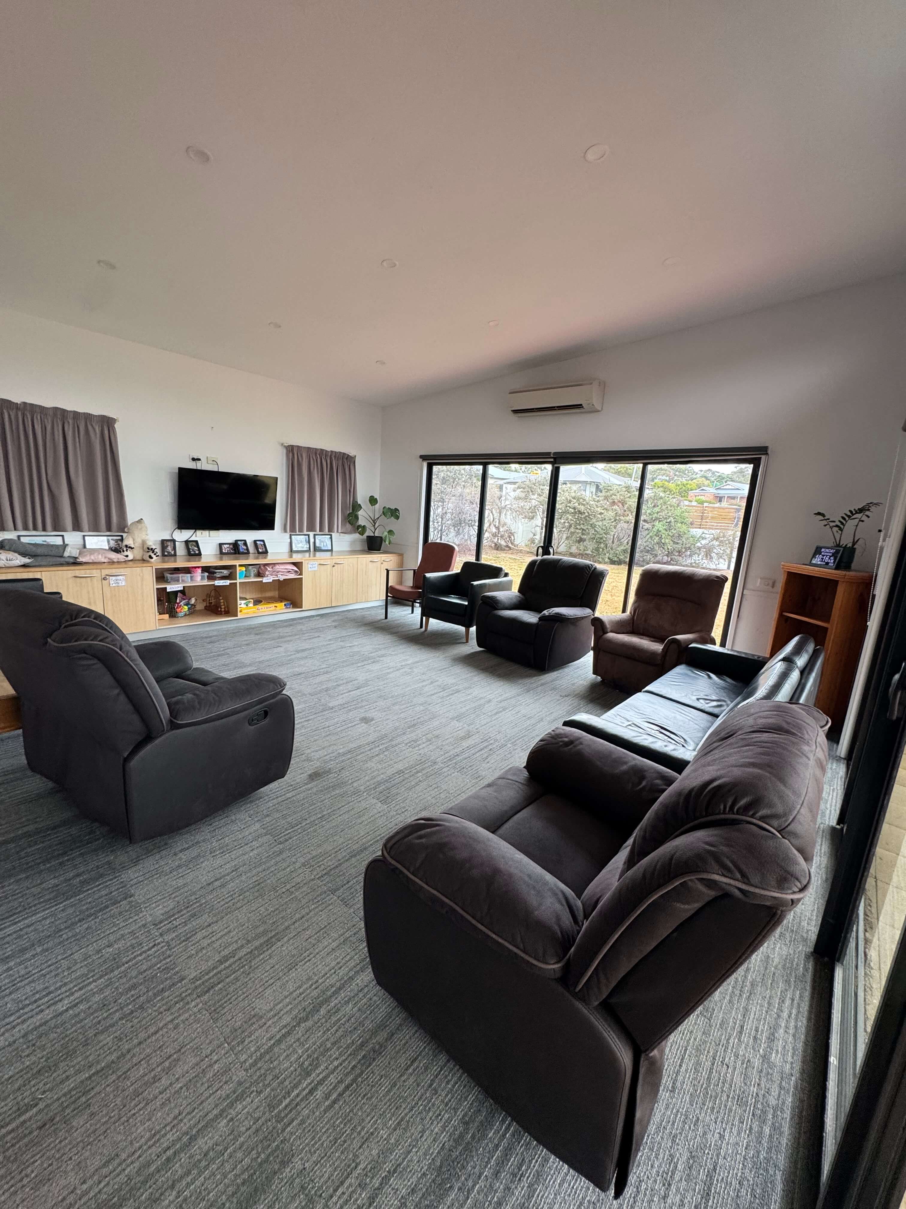 The living room of one our Able Australia's respite services in Tasmania
