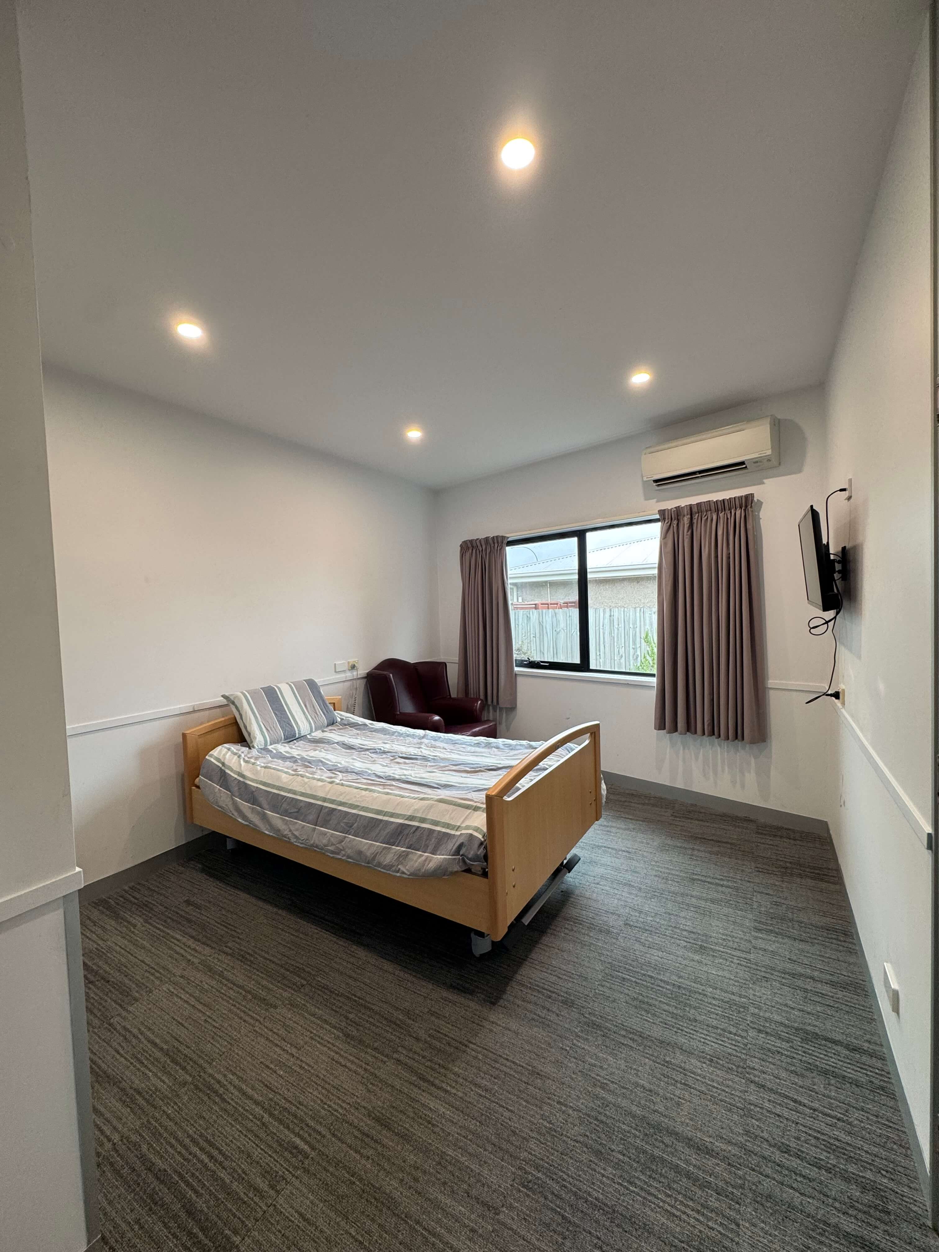 The bedroom of a respite service of Able Australia - NDIS Provider