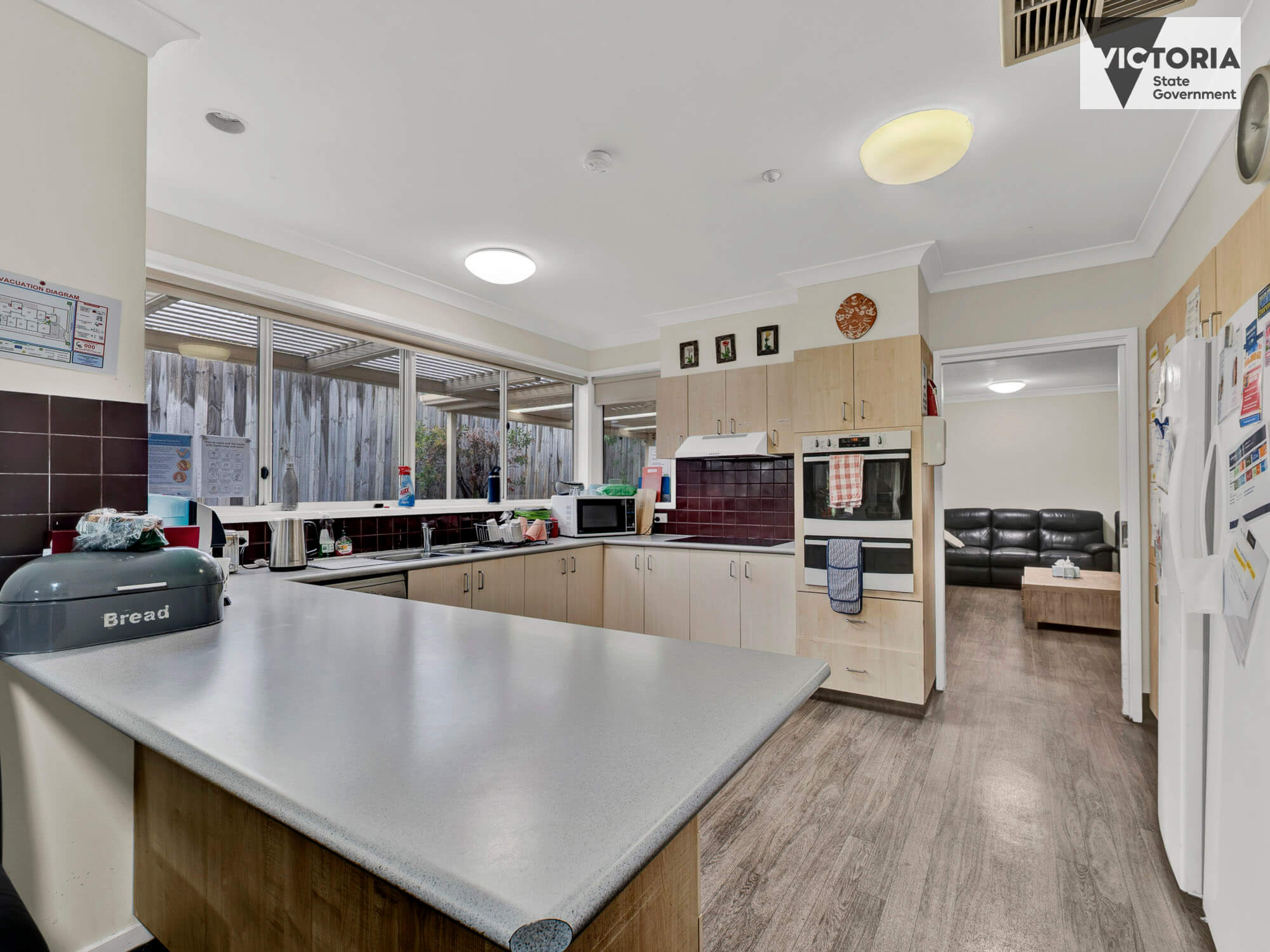 The kitchen inside a Supported Independent Living home in Mitcham, Victoria