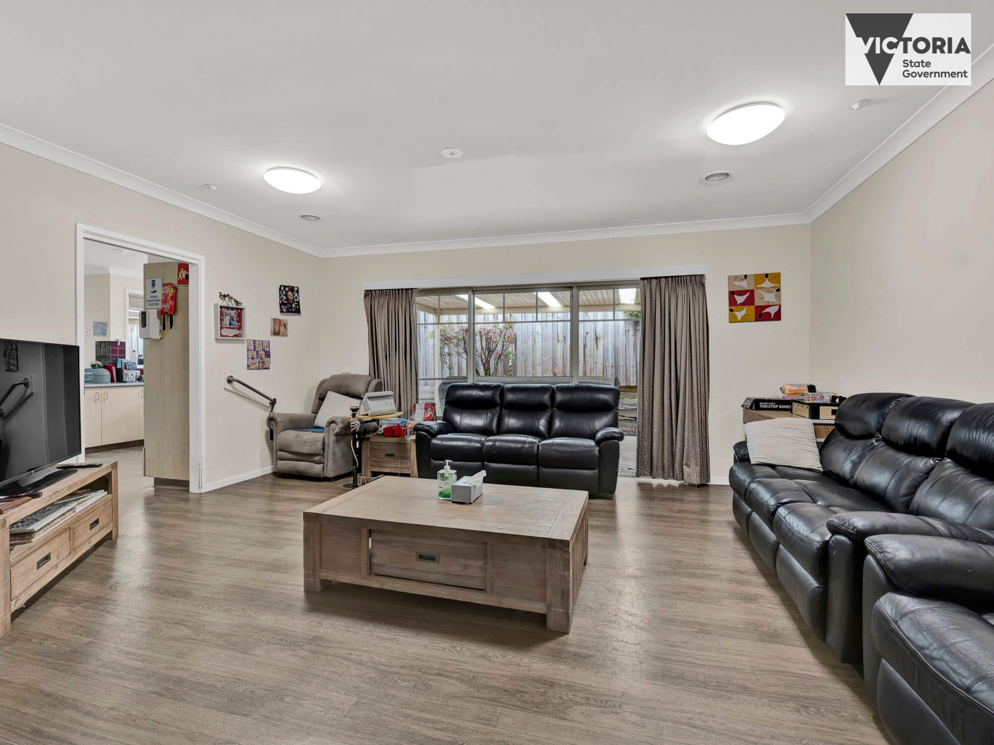 The living room of a Supported Indepndent Living home in Mitcham